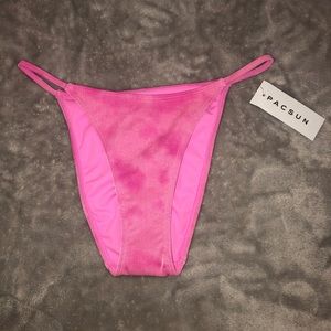Pink Tie-Dyed Barbados Lurex Bikini Bottom
